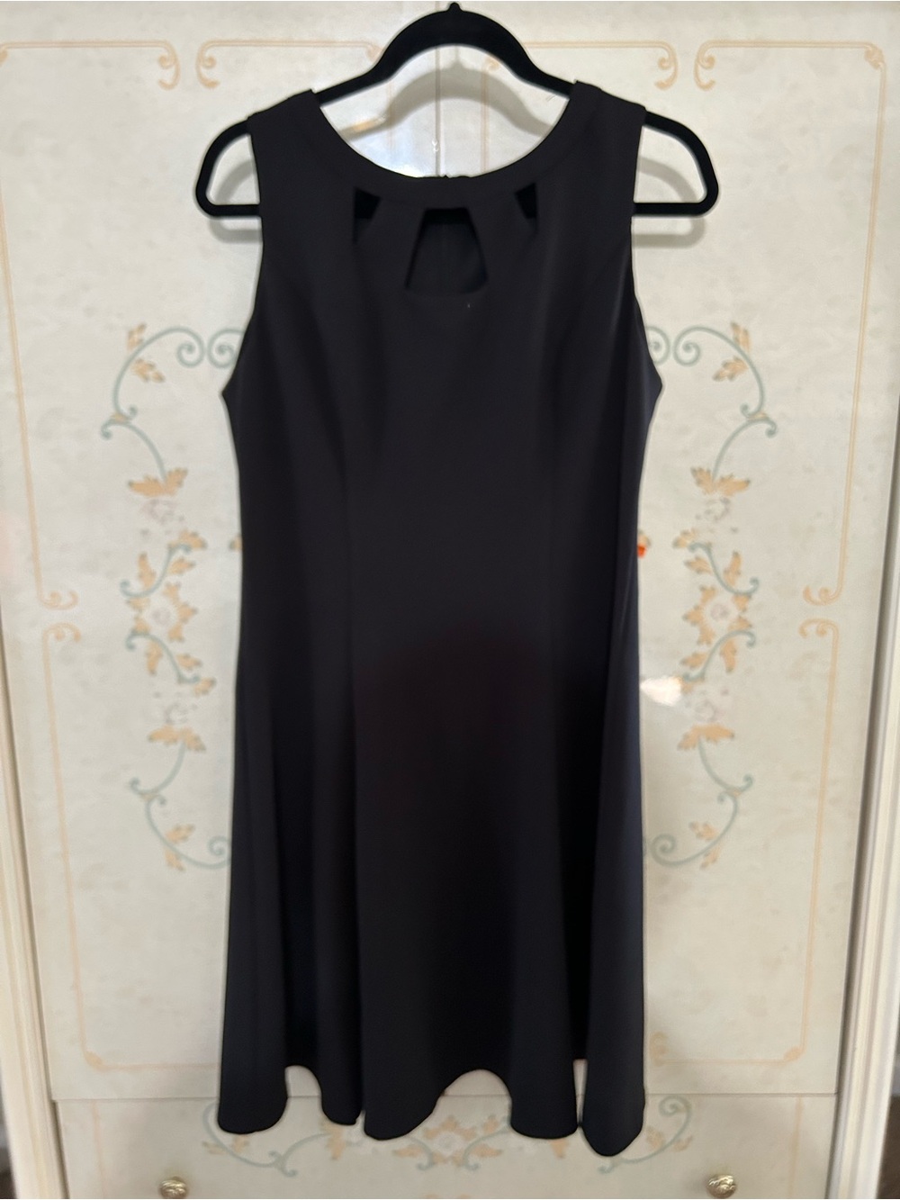 Alyx Black Sleeveless Keyhole A-Line Dress